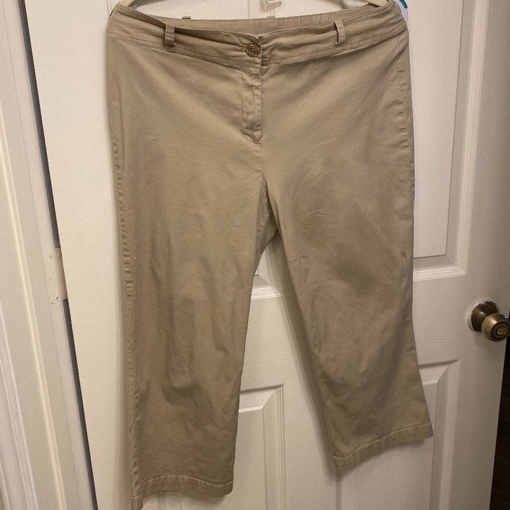 George Stretch Cotton Womens Capri Pants Size 14
